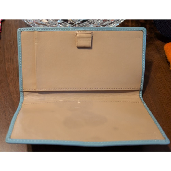 COACH Light Blue Leather Checkbook Holder - Picture 4 of 6